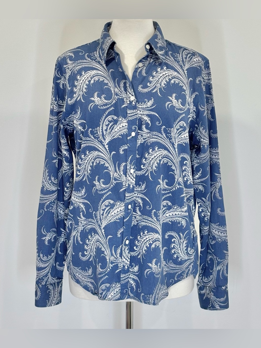 Chaps blue paisley No Iron shirt